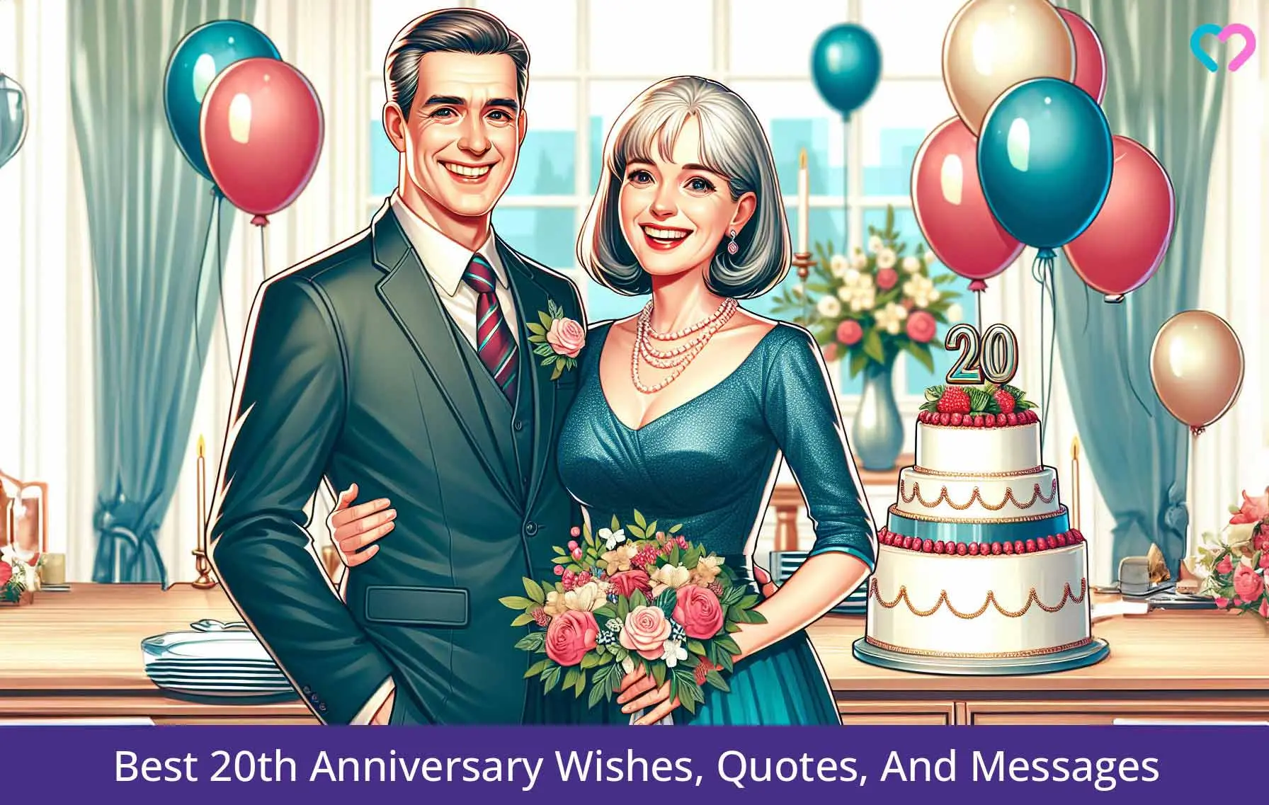 Best 20th Anniversary Wishes, Quotes And Messages_illustration