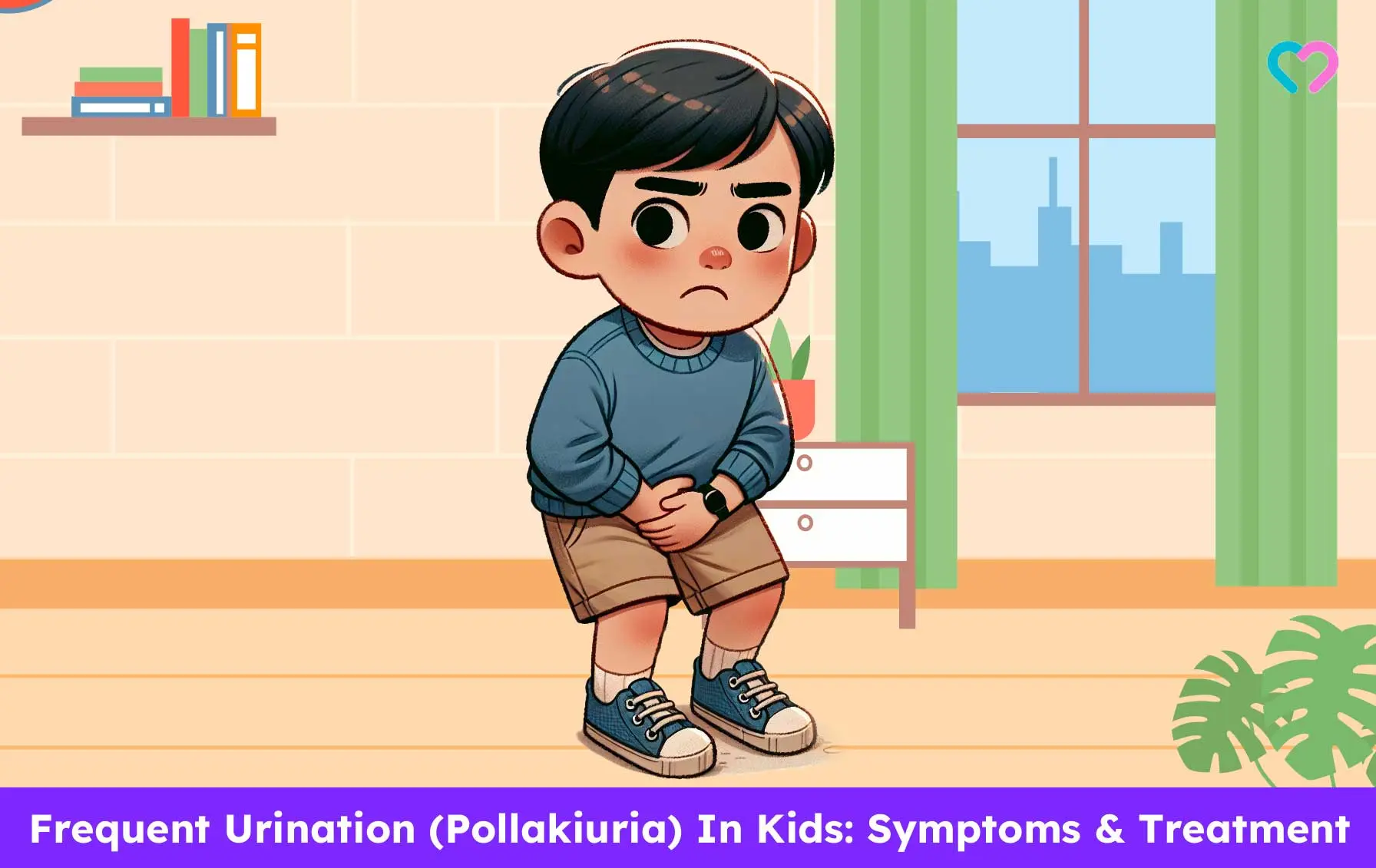 Frequent Urination (Pollakiuria) In Kids: Symptoms & Treatment_illustration