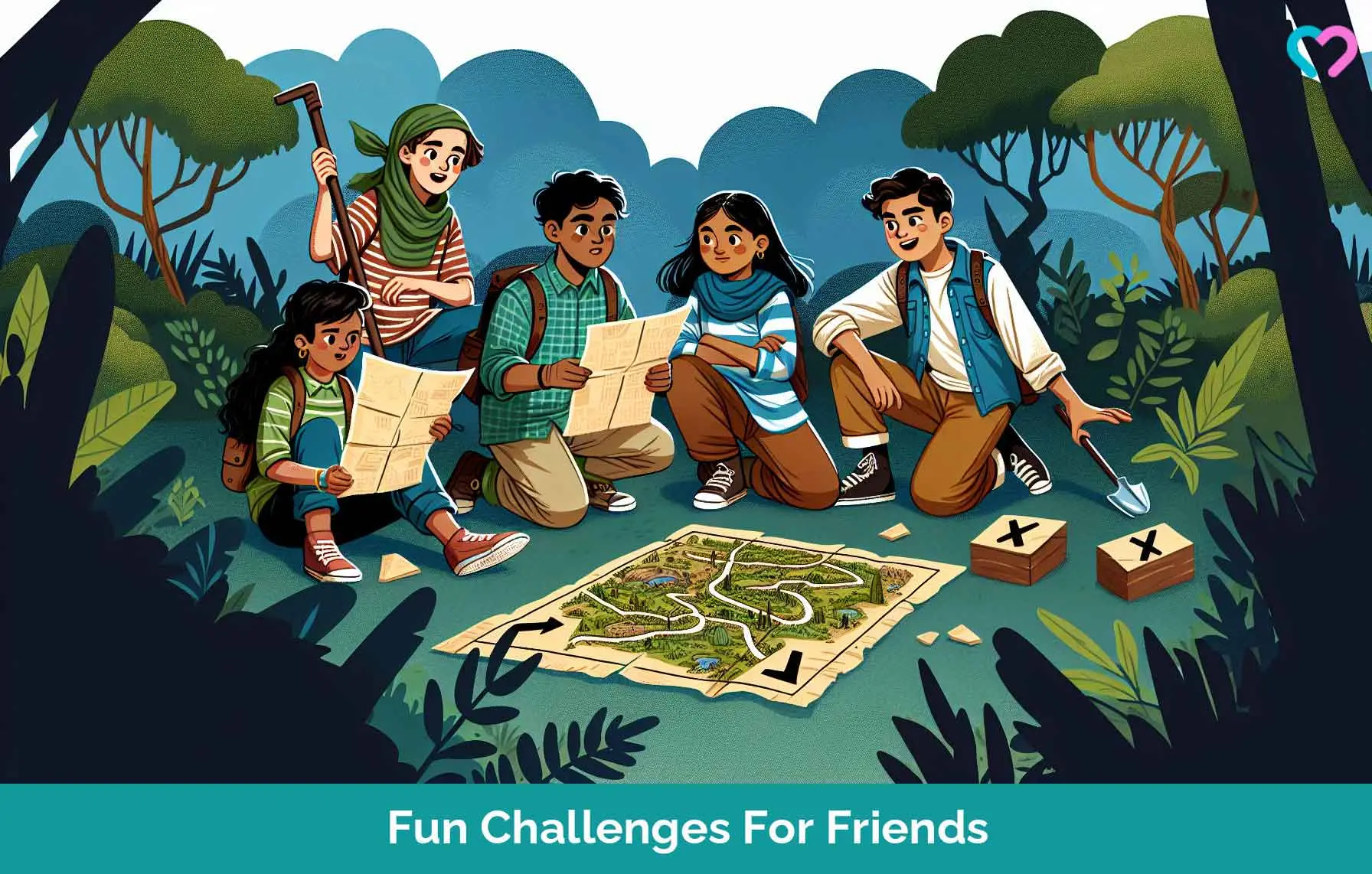 Challenges For Friends To Have Fun_illustration