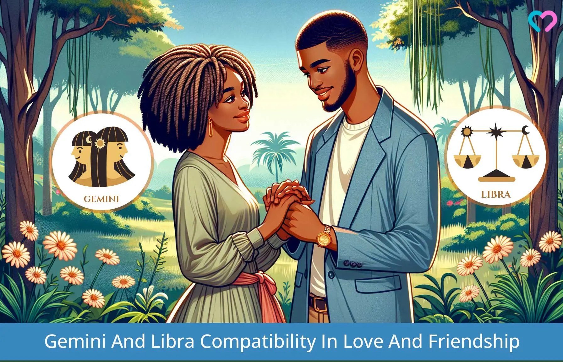 Gemini And Libra Compatibility In Love, Sex And Friendship_illustration