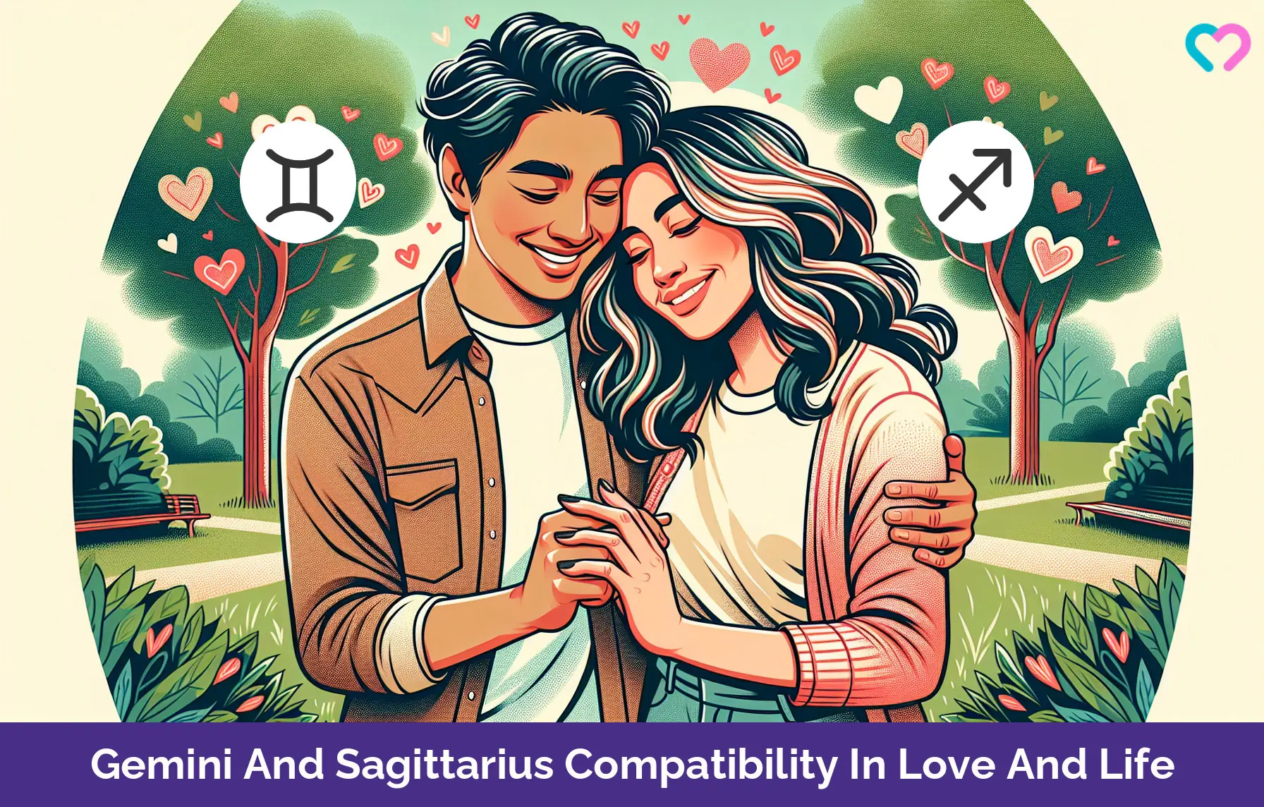 Gemini And Sagittarius Compatibility In Love, Life And Sex_illustration