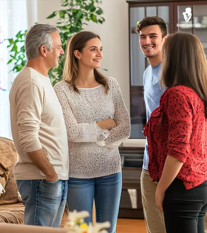 Teen-girl-nervously-telling-her-parents-about-her-boyfriend