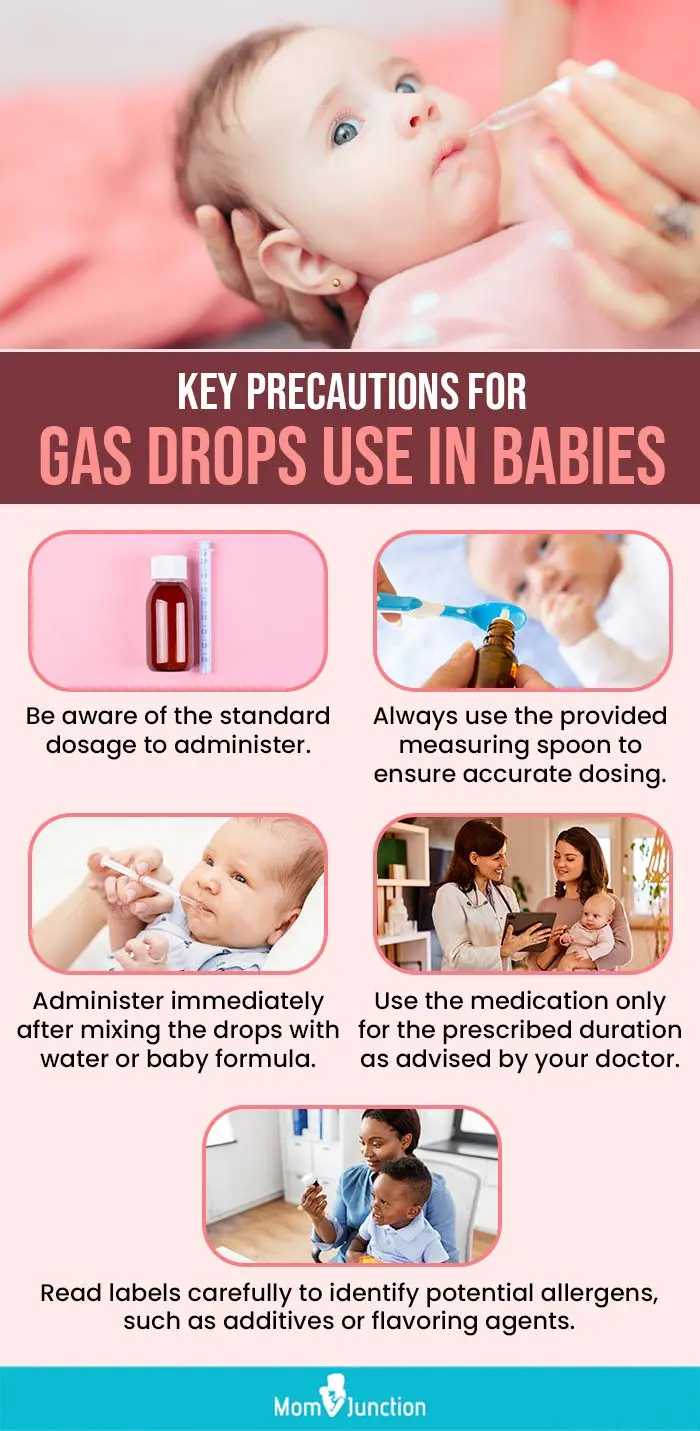 key precautions for gas drops use in babies (infographic)