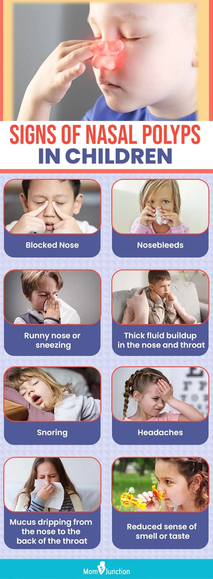 signs of nasal polyps in children (infographic)