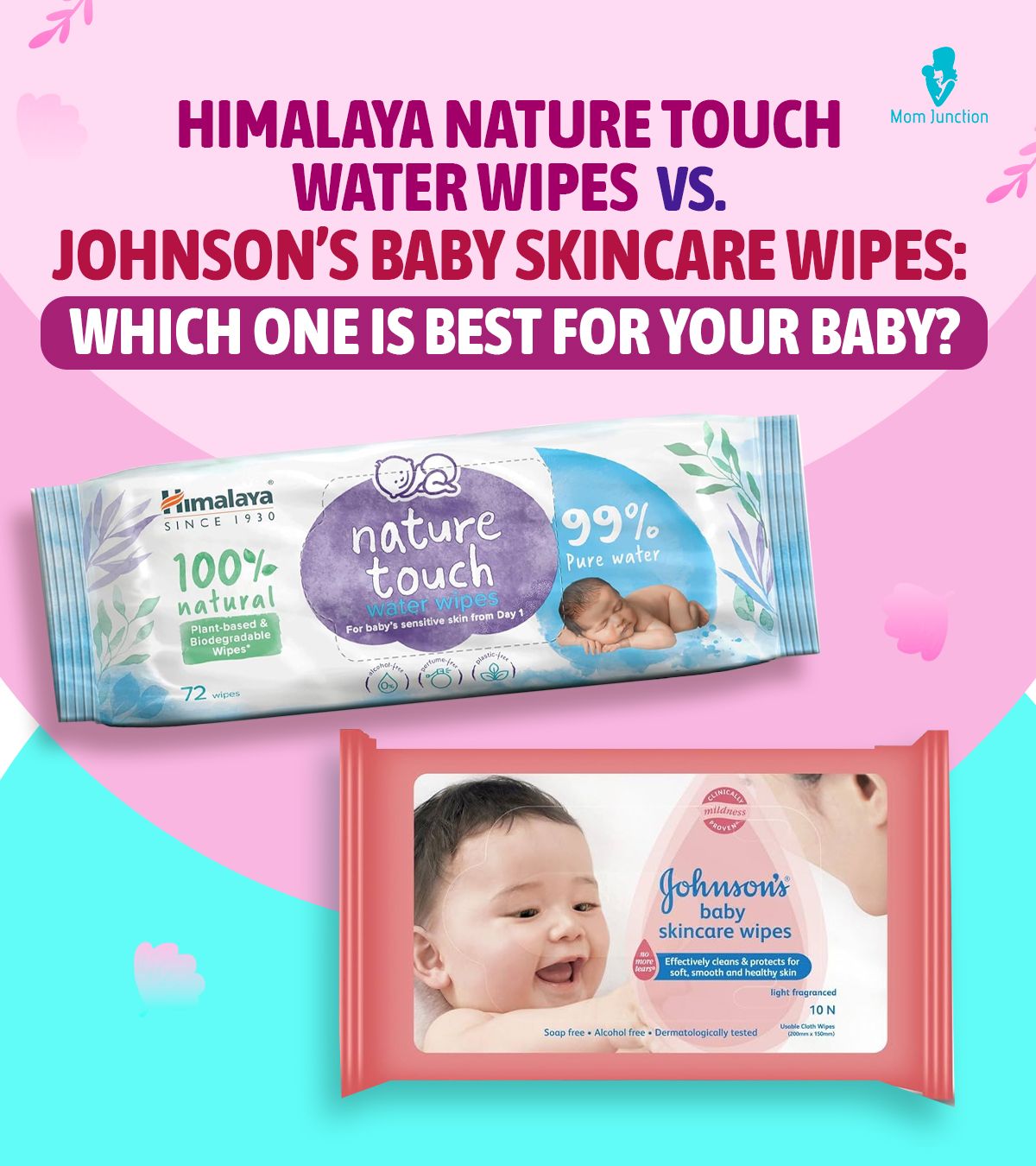 Himalaya Nature Touch Water Wipes Vs. Johnson's Baby Skincare Wipes ...