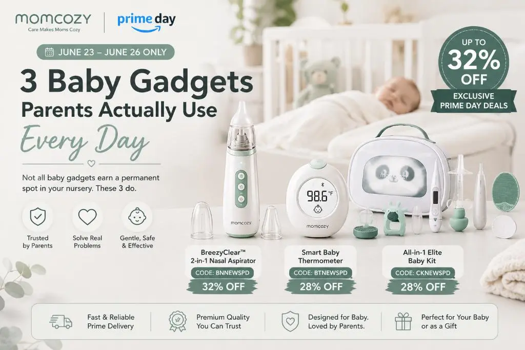 Not All Baby Gadgets Earn a Permanent Spot in Your Nursery. These 3 Do. Momcozy Prime Day Deals