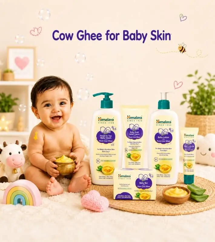 Cow Ghee for Baby Skin: Why Himalaya Ghee Baby Range is the Modern, Safe Way of Sensitive Skin Care Cow Ghee for Baby Skin: Why Himalaya Ghee Baby Range is the Modern, Safe Way of Sensitive Skin Care_image