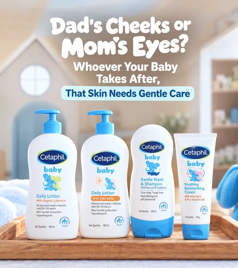 Dad's Cheeks or Mom's Eyes? Whoever Your Baby Takes After, That Skin Needs Gentle Care Dad's Cheeks or Mom's Eyes? Whoever Your Baby Takes After, That Skin Needs Gentle Care_image