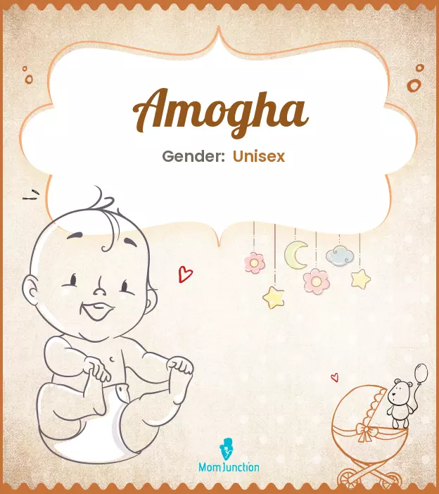 Amogh, meaning a name for Lord Ganesh or invincible