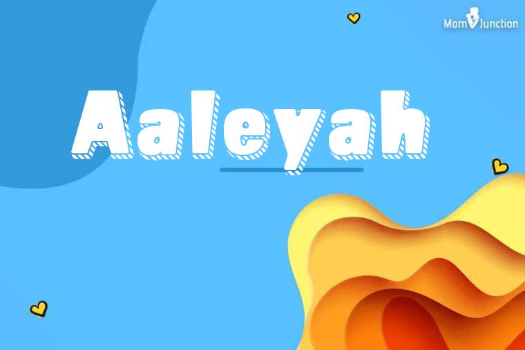 Aaleyah 3D Wallpaper