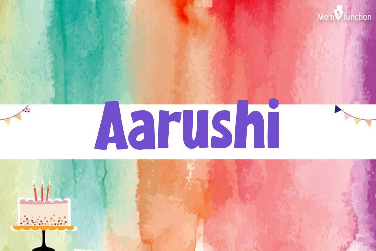 Aarushi Birthday Wallpaper