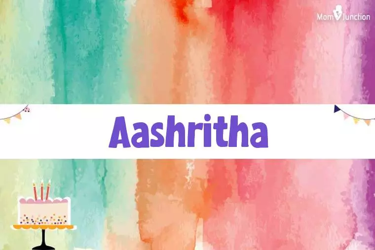 Aashritha Birthday Wallpaper