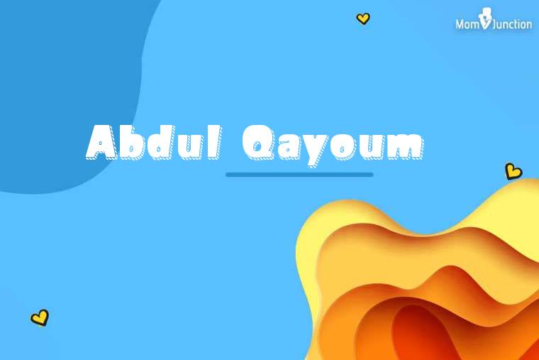 Abdul Qayoum 3D Wallpaper