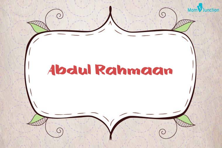 Abdul Rahmaan Stylish Wallpaper