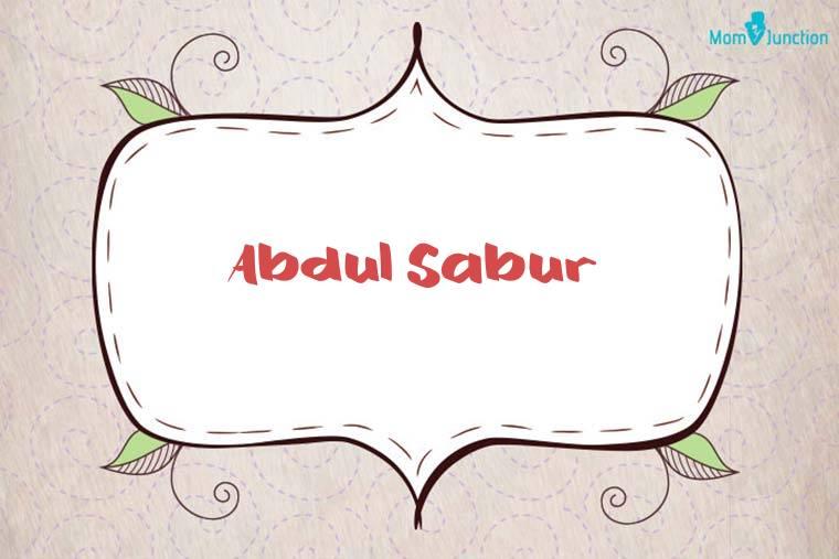 Abdul Sabur Stylish Wallpaper