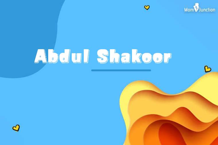 Abdul Shakoor 3D Wallpaper