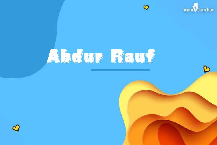 Abdur Rauf 3D Wallpaper