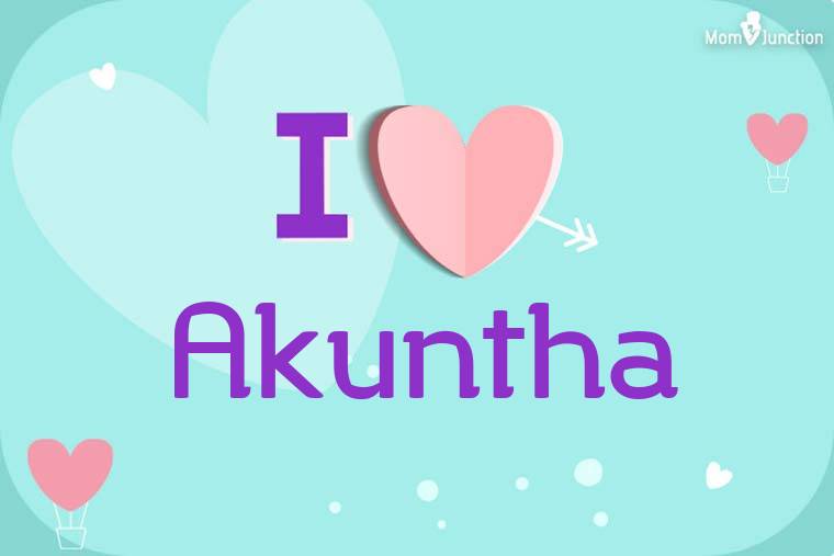 I Love Akuntha Wallpaper