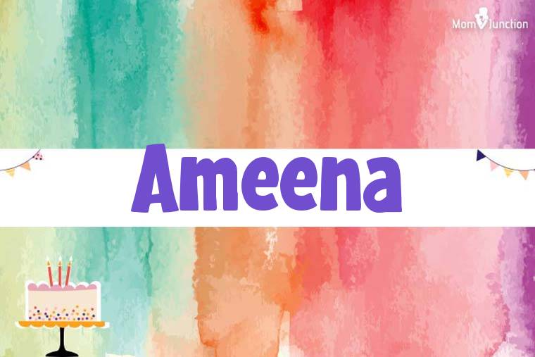 Ameena Birthday Wallpaper