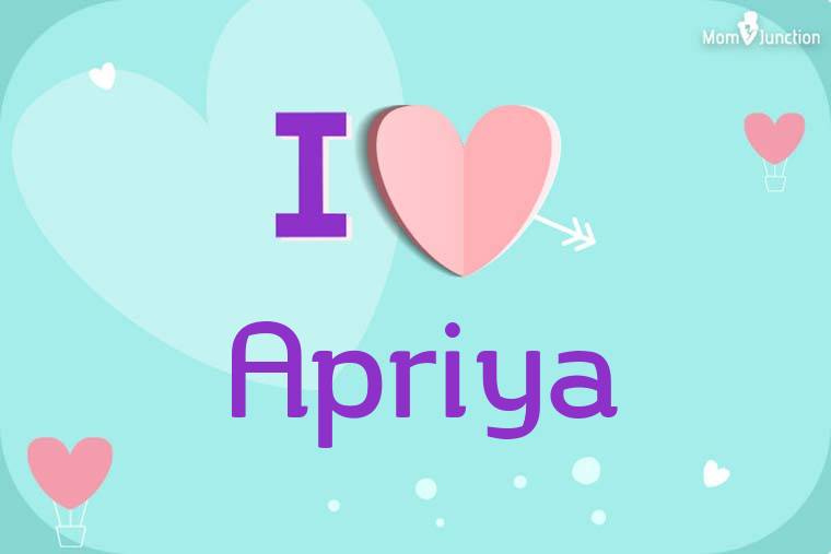 I Love Apriya Wallpaper
