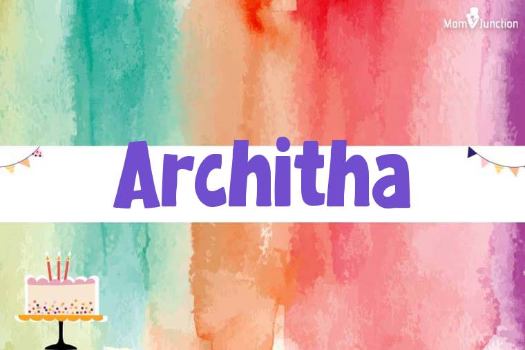 Architha Birthday Wallpaper