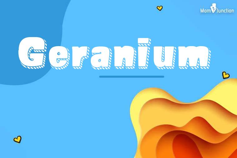 Geranium 3D Wallpaper