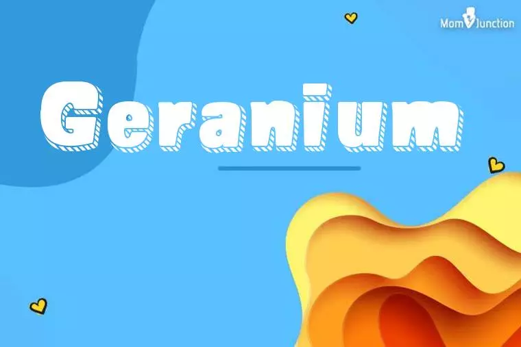 Geranium 3D Wallpaper