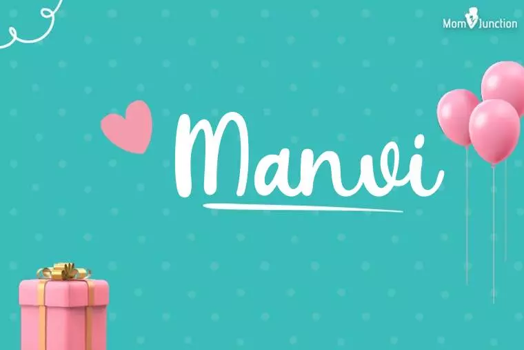 Manvi Birthday Wallpaper