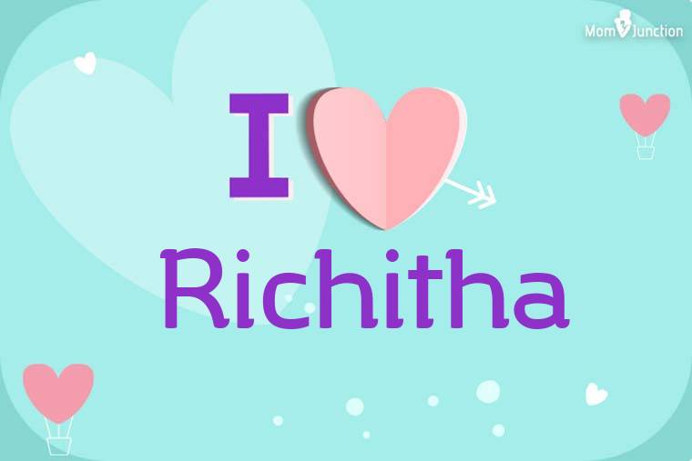I Love Richitha Wallpaper