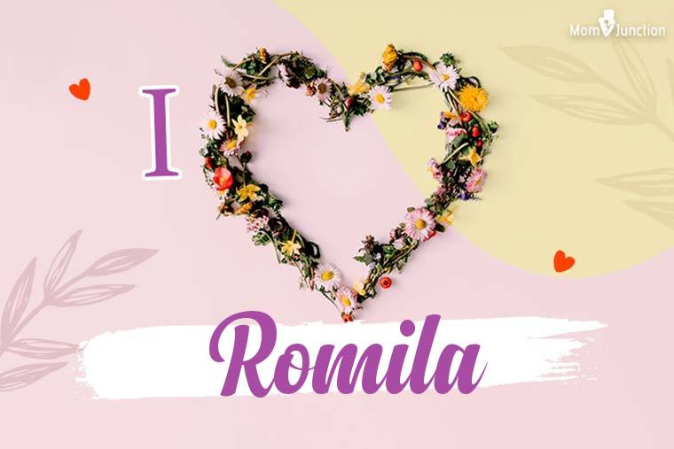 I Love Romila Wallpaper