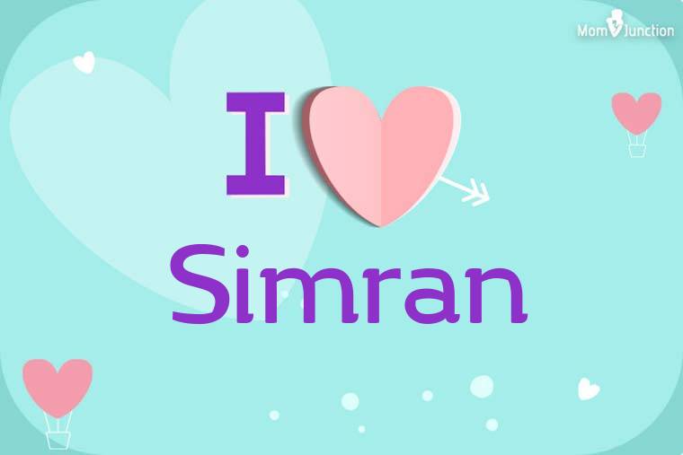 I Love Simran Wallpaper