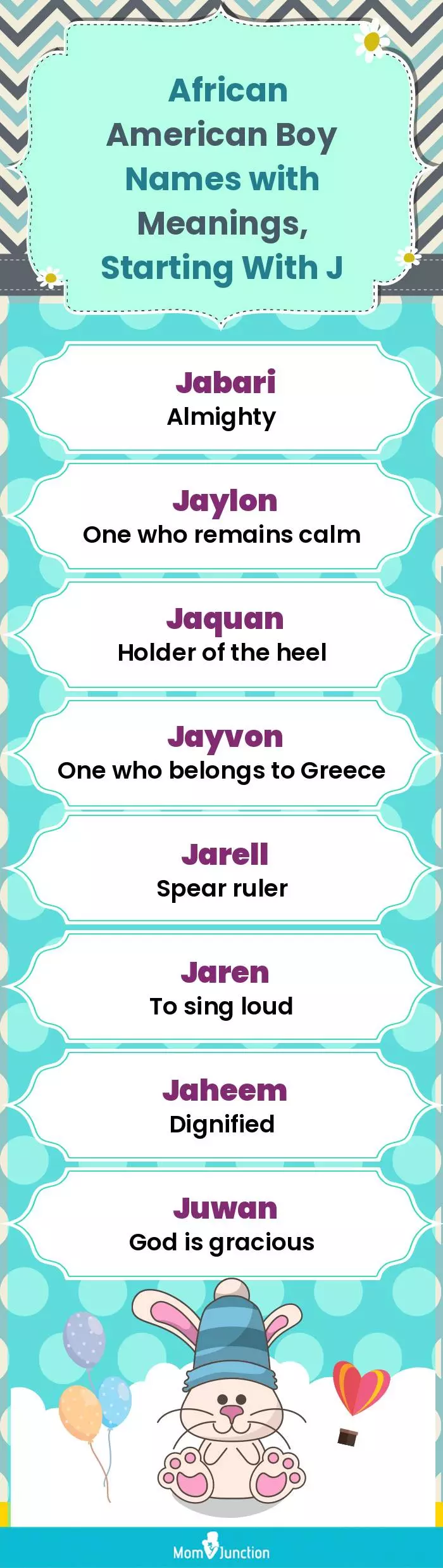  African American Boy Names with Meanings, Starting With J(infographic)