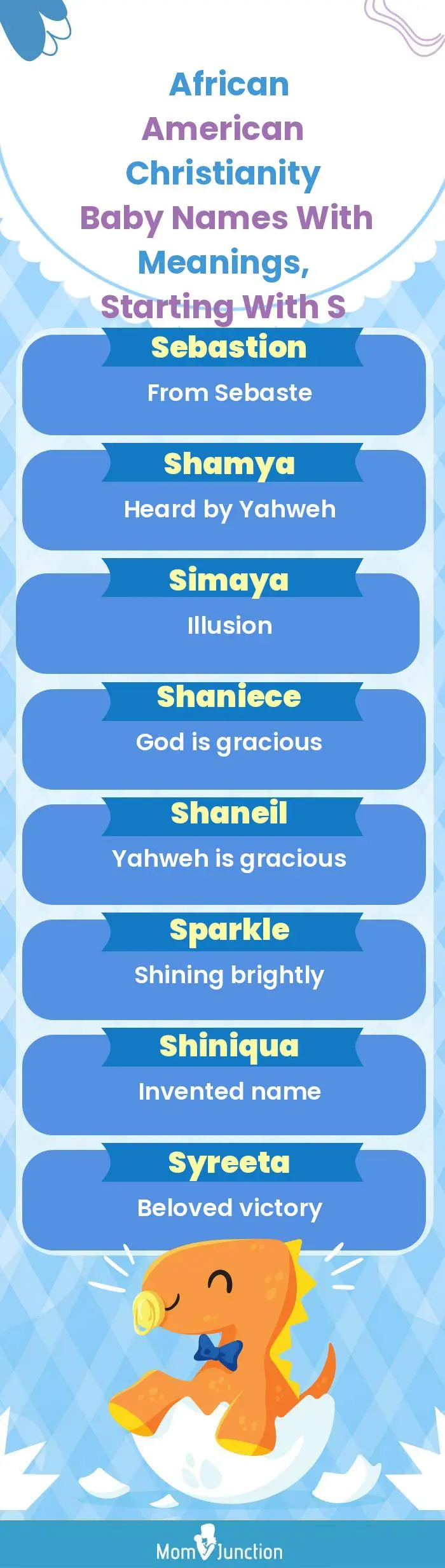  African American Christianity Baby Names with Meanings, Starting With S(infographic)