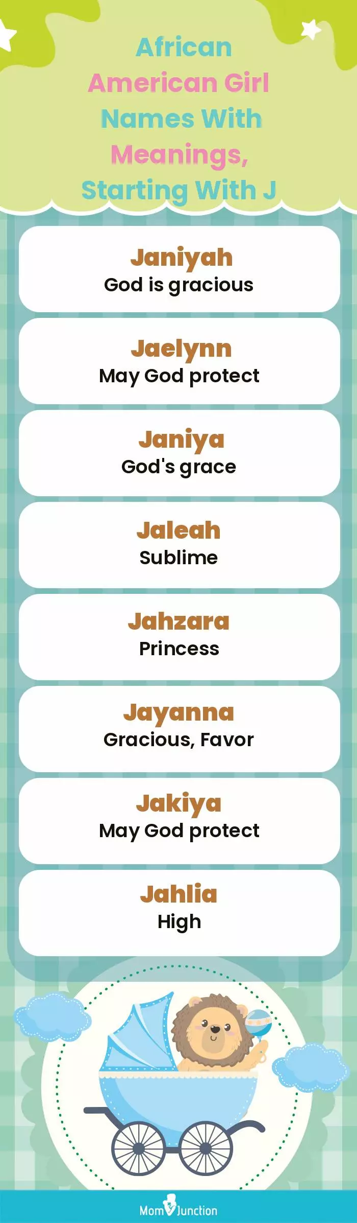  African American Girl Names with Meanings, Starting With J(infographic)