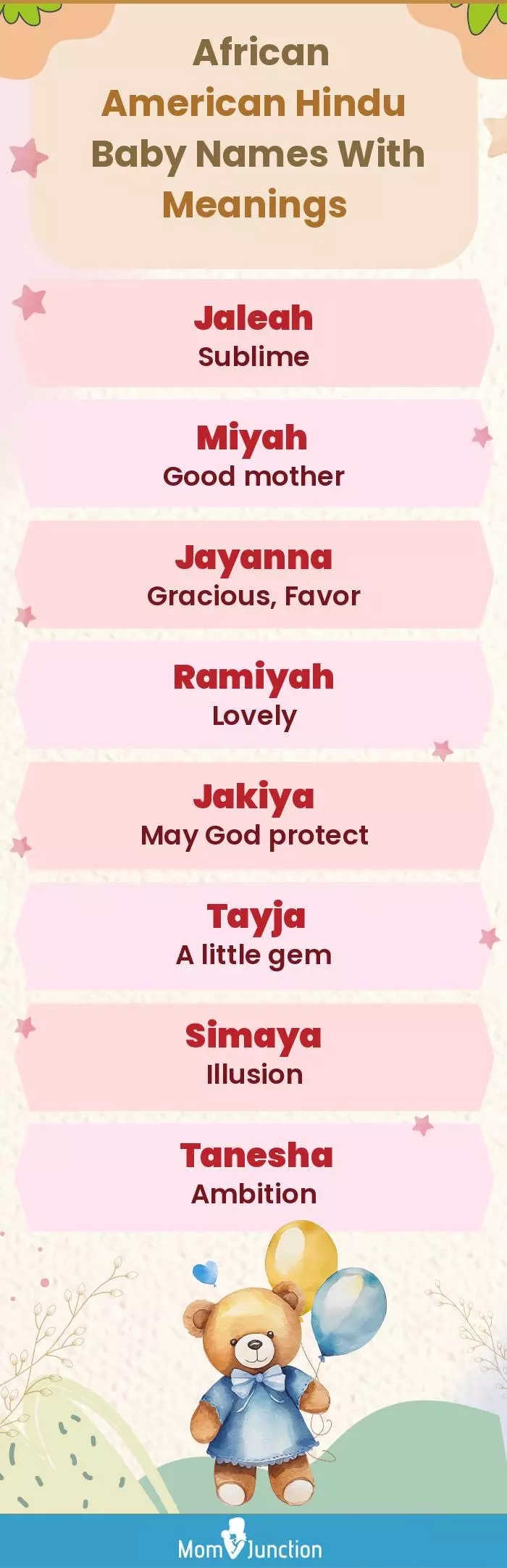  African American Hindu Baby Names with Meanings(infographic)