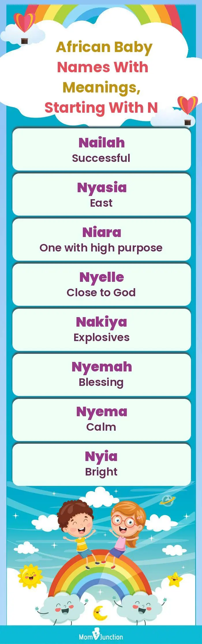  African Baby Names with Meanings, Starting With N(infographic)