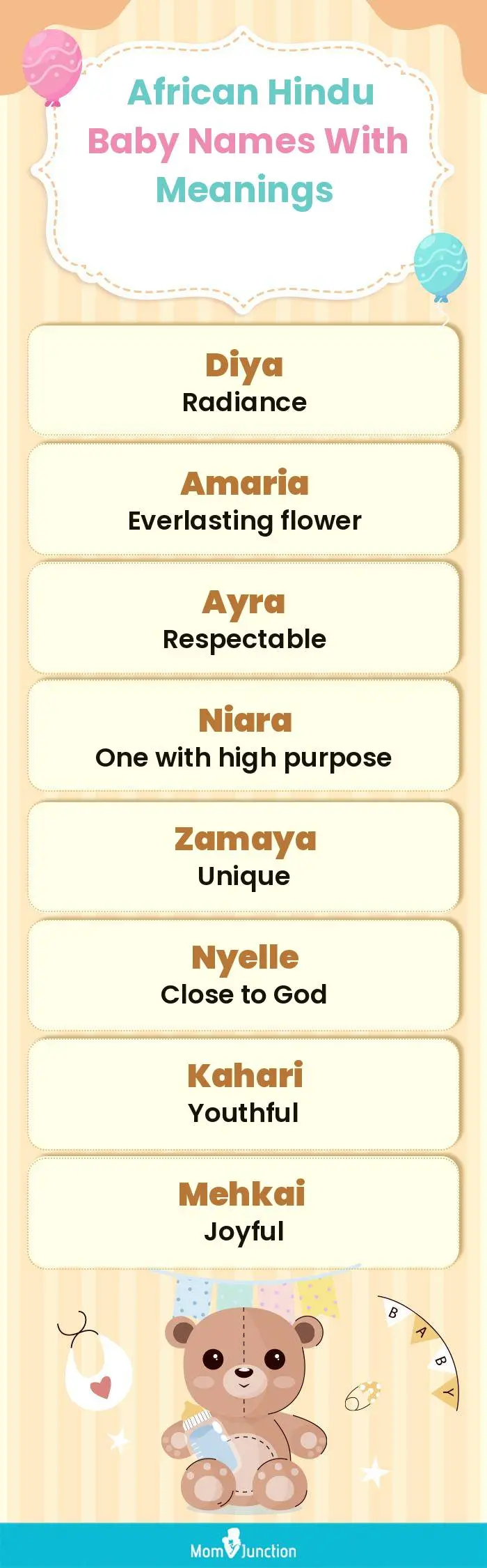  African Hindu Baby Names with Meanings(infographic)