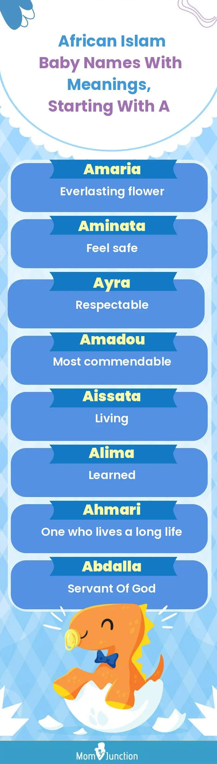  African Islam Baby Names with Meanings, Starting With A(infographic)