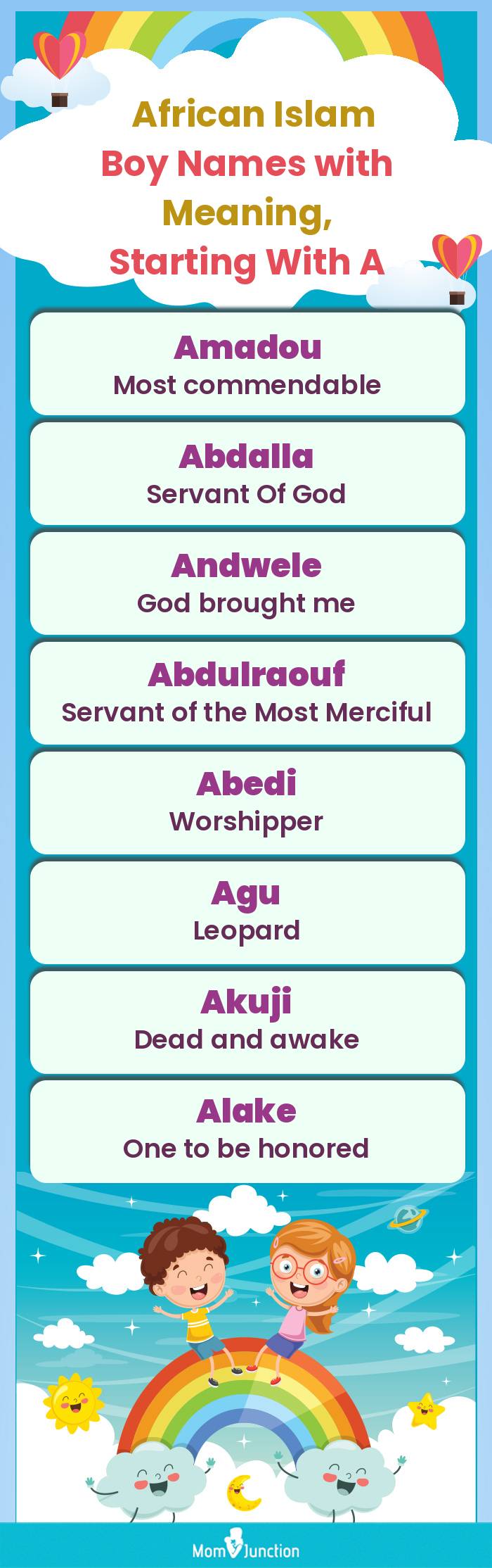  African Islam Boy Names with Meaning, Starting With A(infographic)