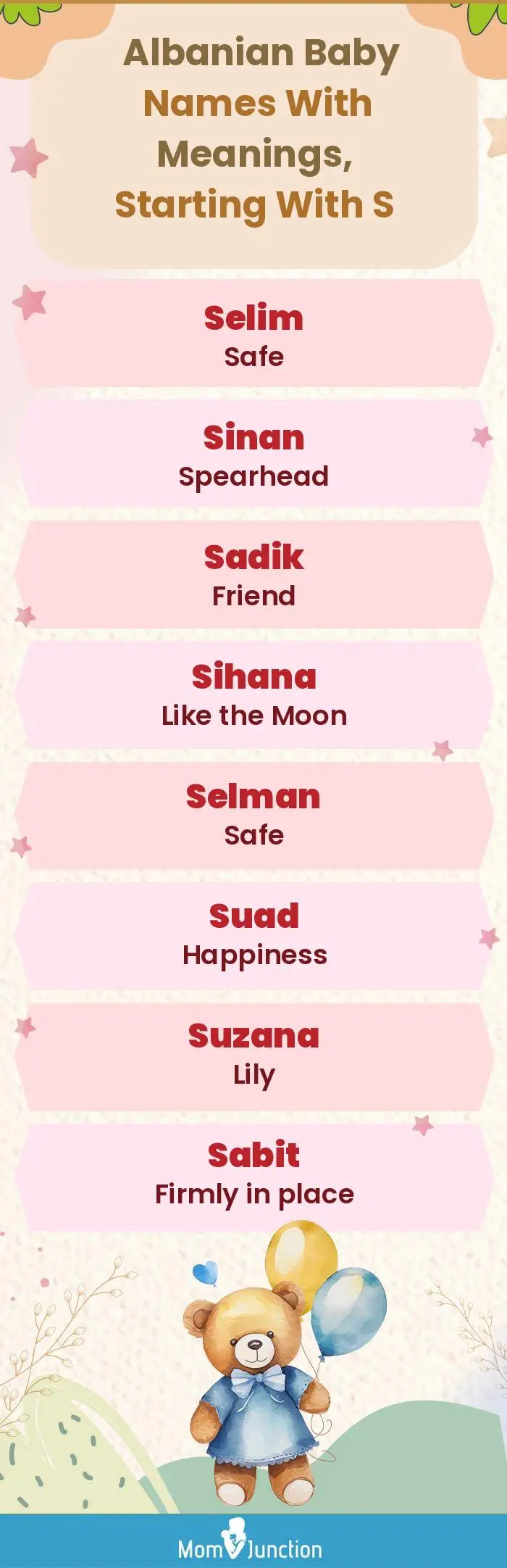  Albanian Baby Names with Meanings, Starting With S(infographic)