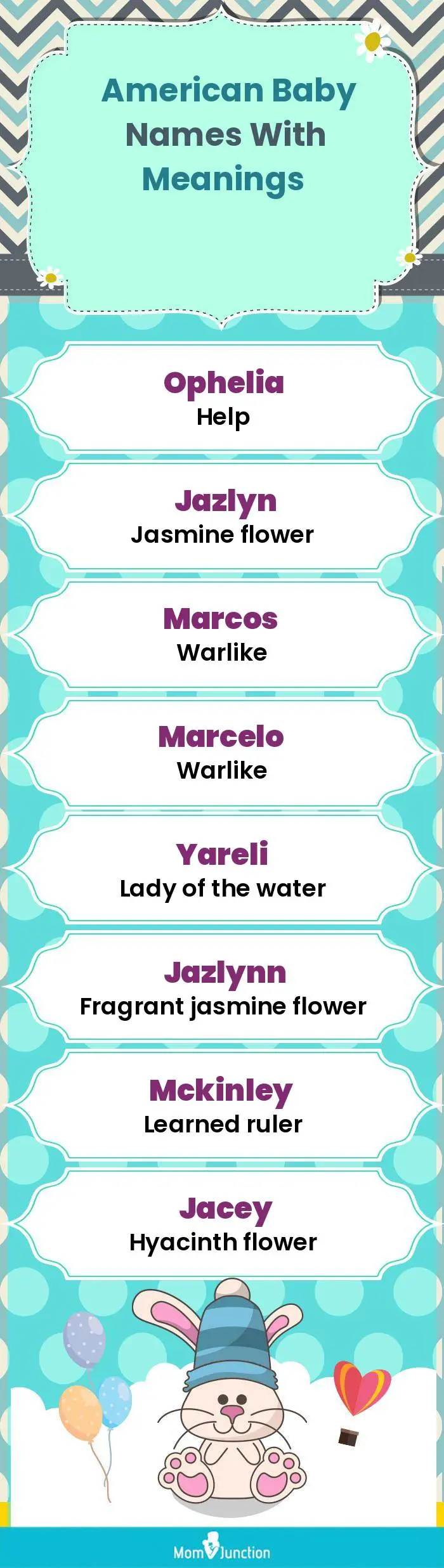  American Baby Names with Meanings(infographic)