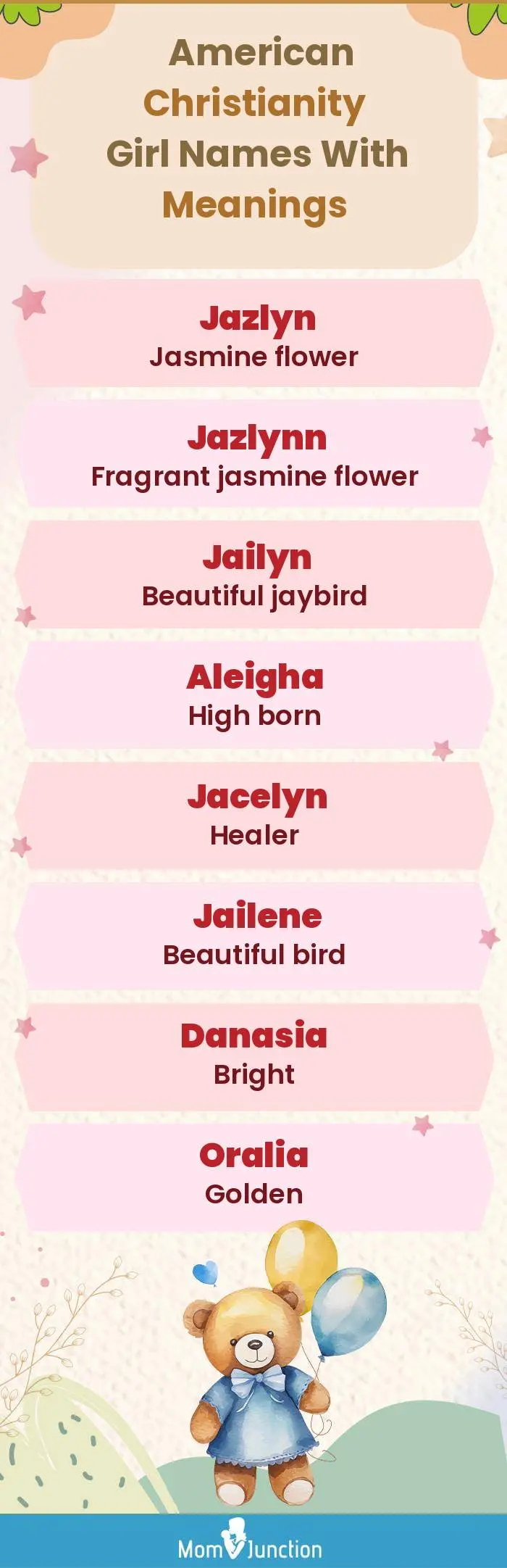  American Christianity Girl Names with Meanings(infographic)