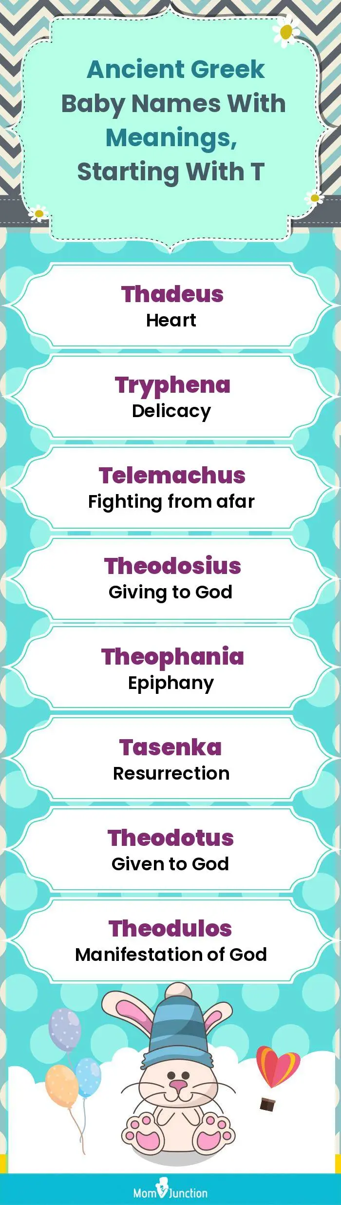  Ancient Greek Baby Names with Meanings, Starting With T(infographic)