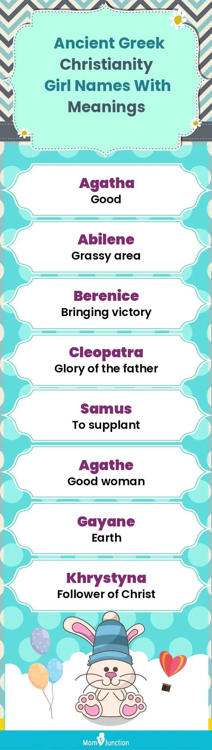  Ancient Greek Christianity Girl Names with Meanings(infographic)