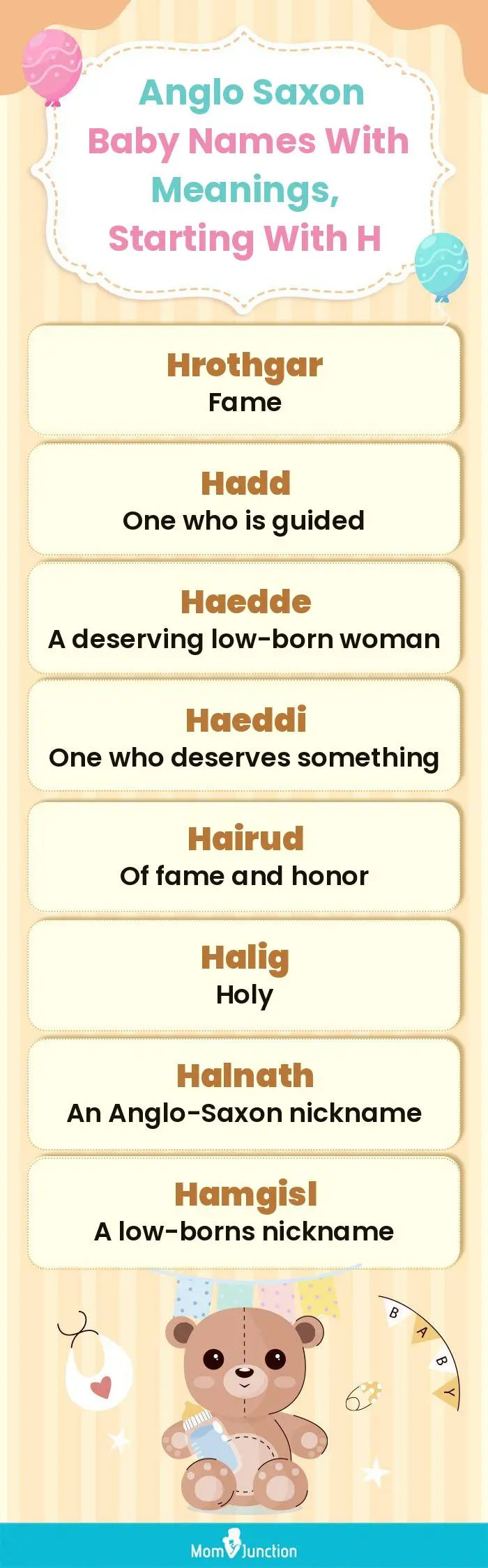  Anglo Saxon Baby Names with Meanings, Starting With H(infographic)