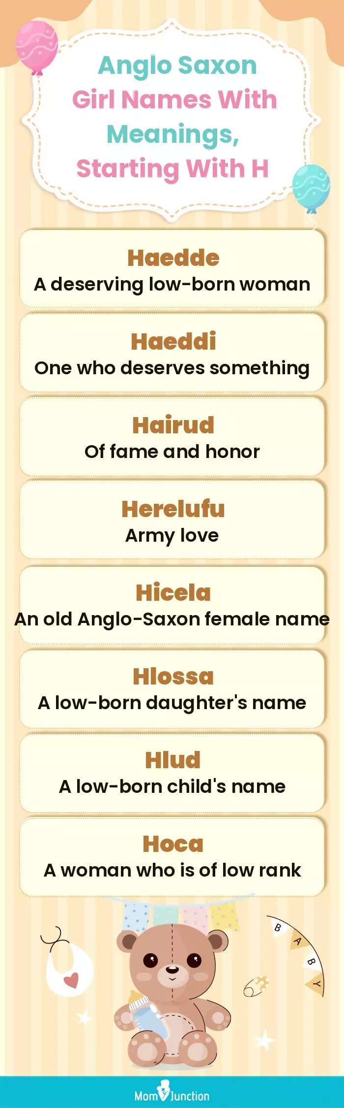  Anglo Saxon Girl Names with Meanings, Starting With H(infographic)