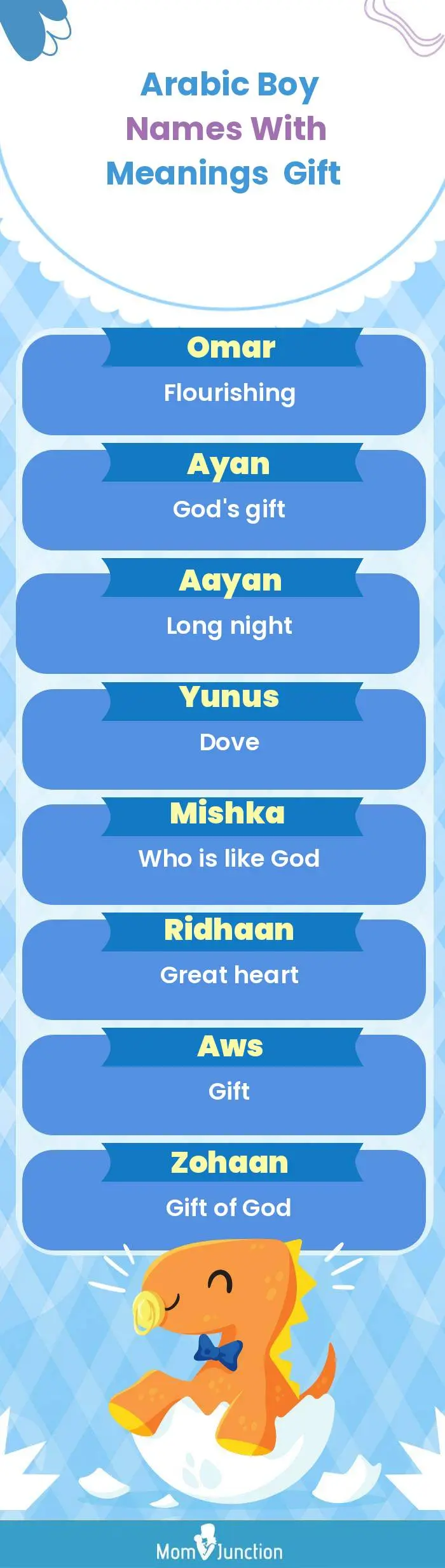  Arabic Boy Names with Meanings Gift(infographic)