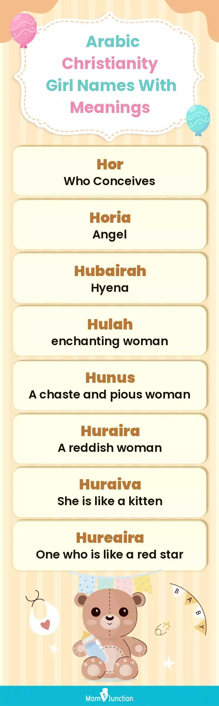  Arabic Christianity Girl Names with Meanings(infographic)