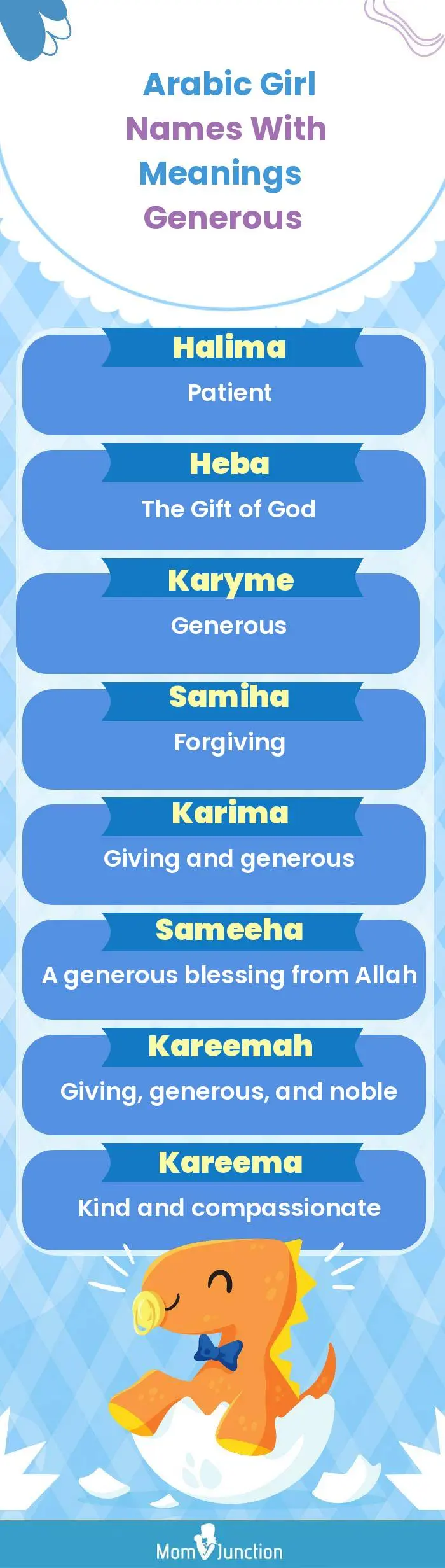 Arabic Girl Names with Meanings Generous(infographic)