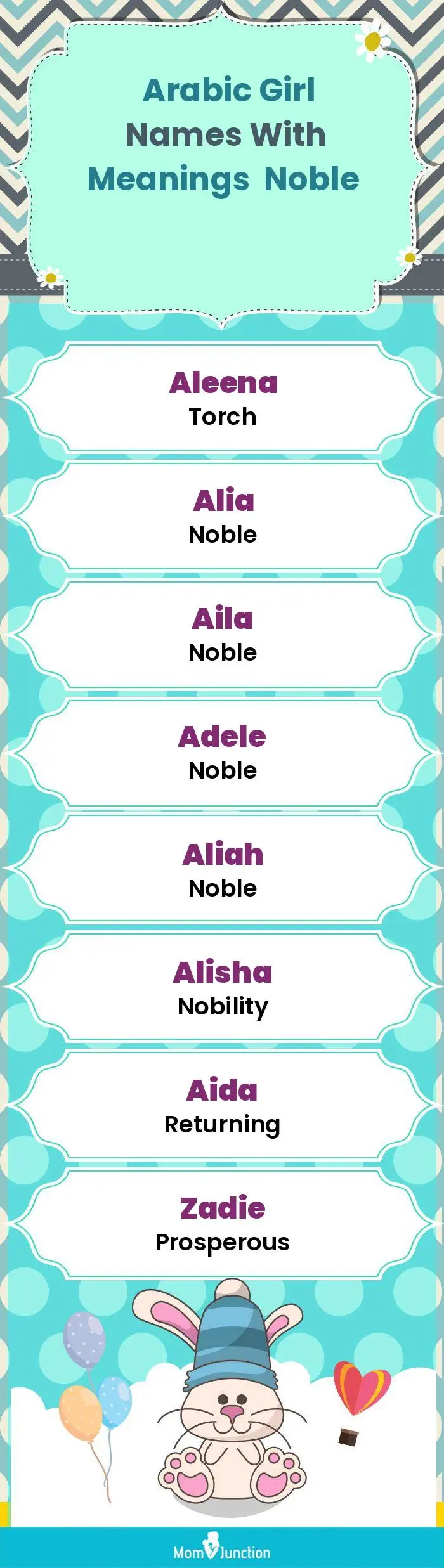  Arabic Girl Names with Meanings Noble(infographic)